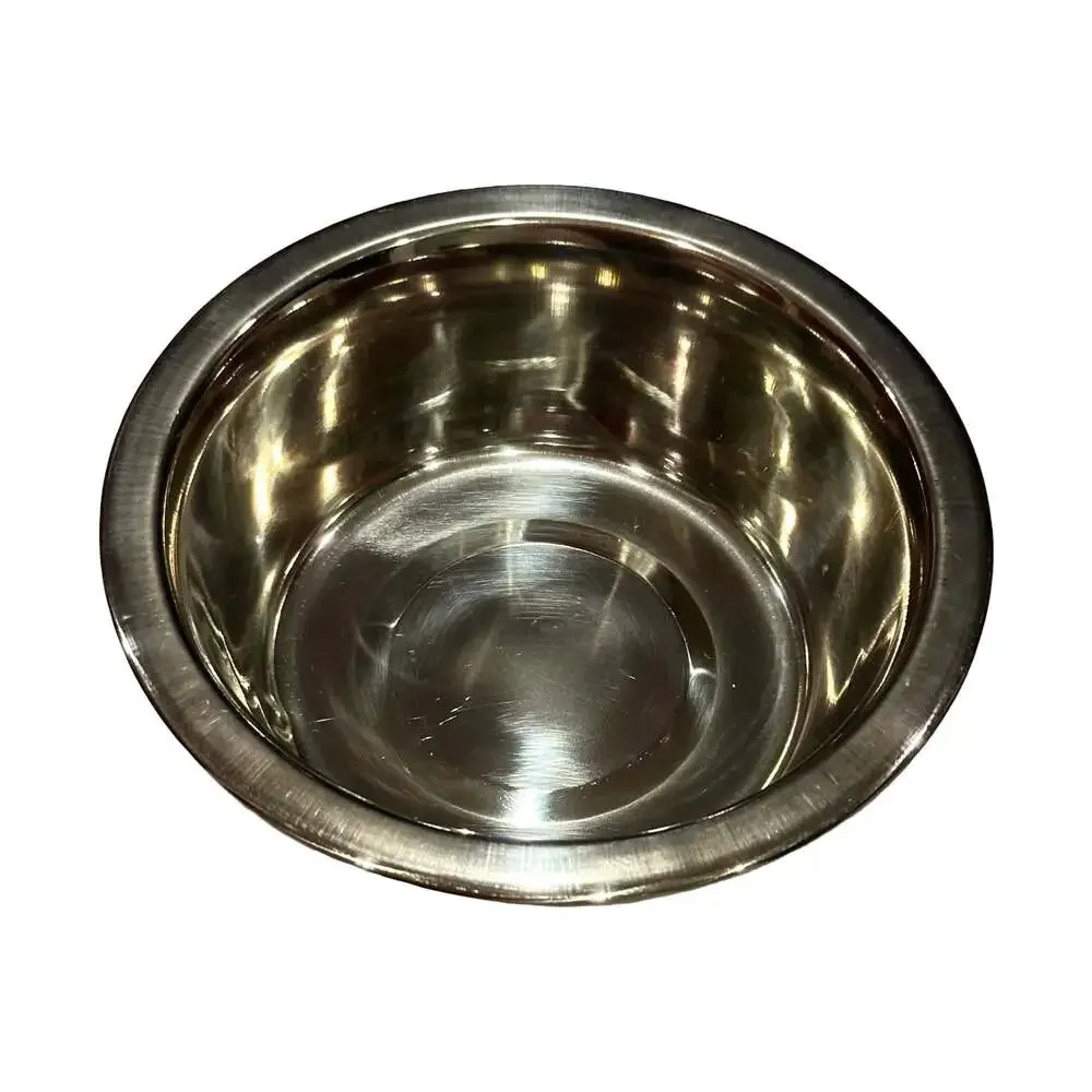 Black and Stainless Steel Non-Skid Pet Bowl Food or Water Dish